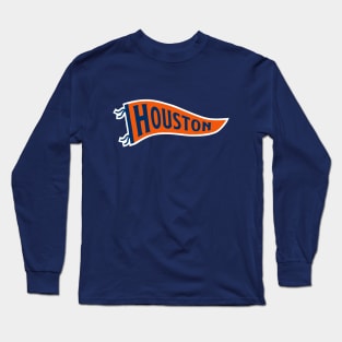 Houston Pennant - Navy Long Sleeve T-Shirt